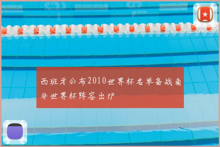 西班牙公布2010世界杯名单备战南非世界杯阵容出炉