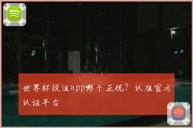 世界杯投注app哪个正规？认准官方认证平台